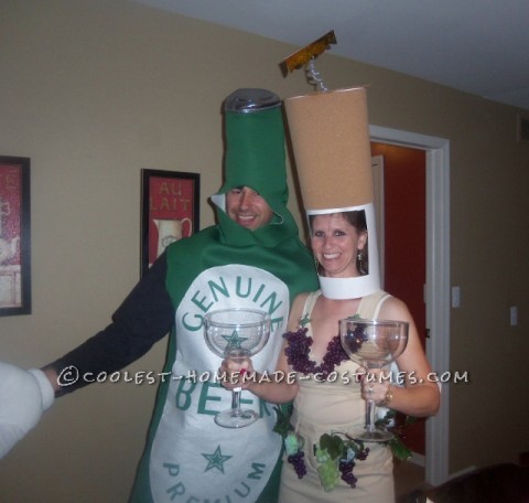 Beer and Wine Couple Costume Inspired by SNL Liquorville Sketch