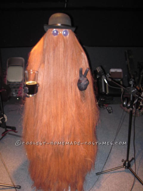 Cool Homemade Cousin Itt Costume for Halloween