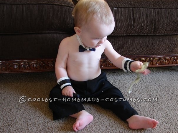 Cutest Last-Minute Chippendale Costume for a Baby