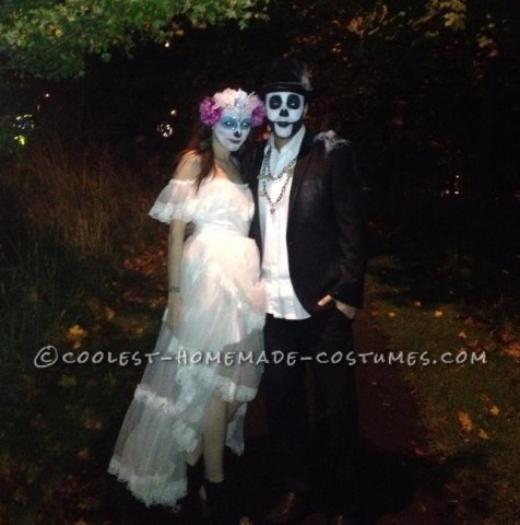 Cool Homemade Day of the Dead Couple Costume