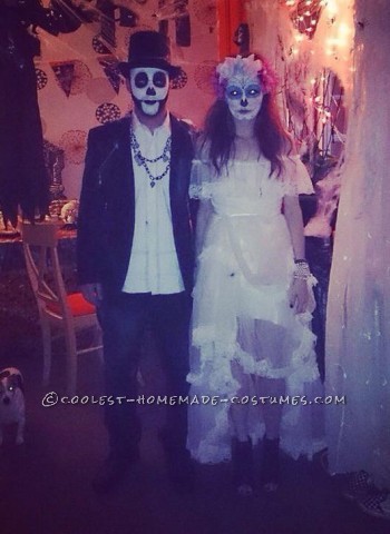 Cool Homemade Day of the Dead Couple Costume