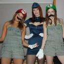 Easy Mario and Luigi Couple Costume for Two Women