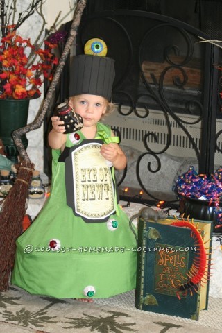 Original Costume Idea for a Toddler: EYE of NEWT Magic Potion Bottle Costume