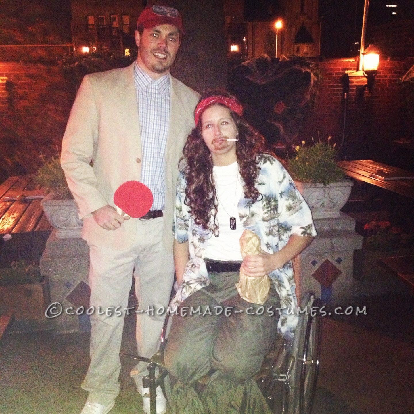 Funny Homemade Couple Costume Idea: Forrest Gump and Lt. Dan