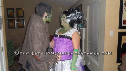 Fun Homemade Couple Costume: Frankie and His Bride
