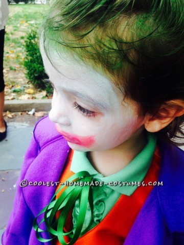 Fun Homemade Joker Costume for a Little Bat-Fan Girl