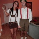 Funny Homemade Couple Costume: Stereotypical Germans