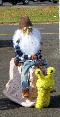 Coolest Homemade Gnome Riding a Snail Illusion Costume