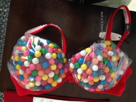 Sexy Homemade Gumball Machine Costume