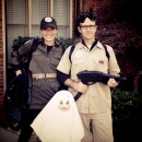 Cool Homemade Ghostbuster Mom and Dad Take Out the Little Ghost