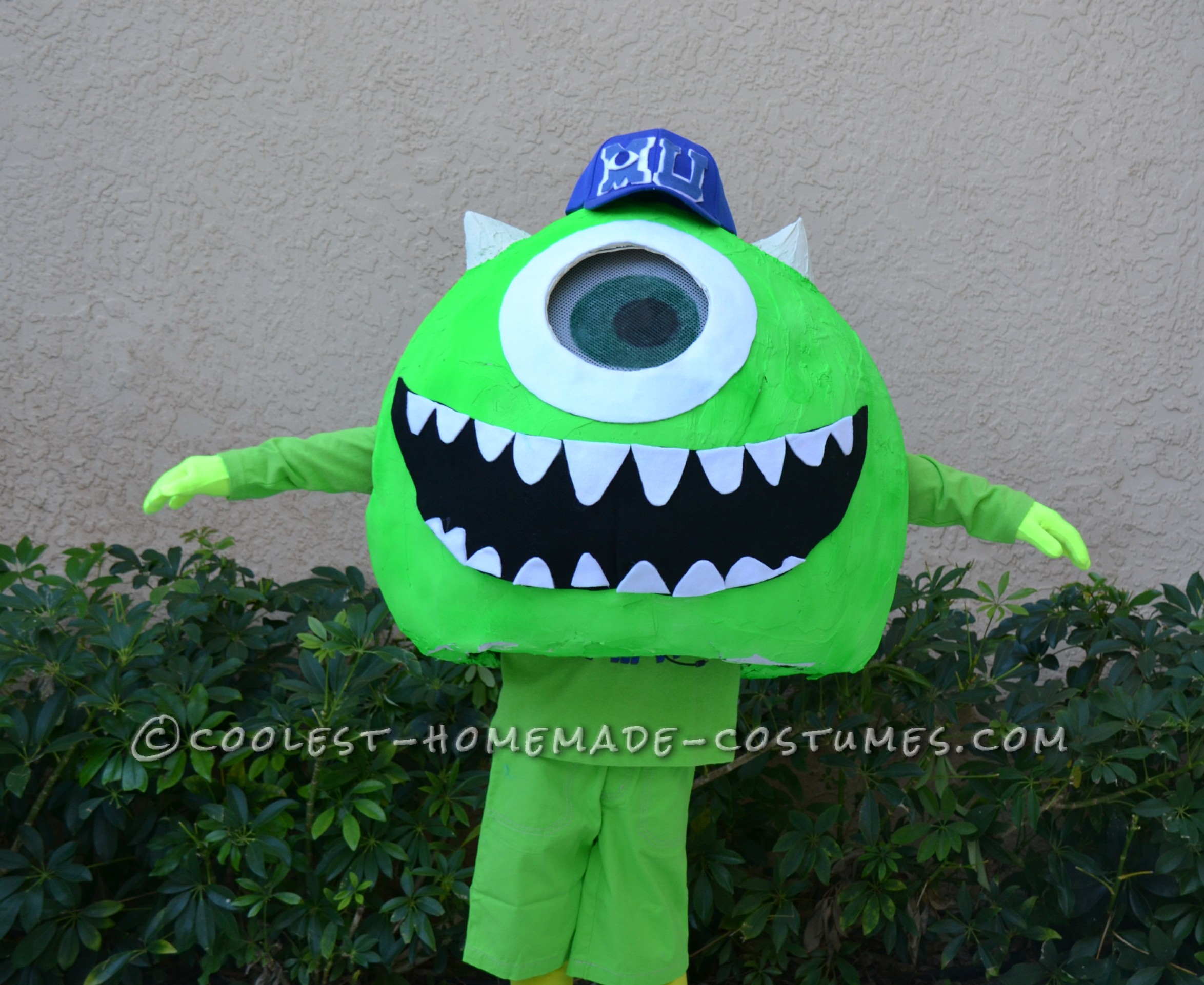 Coolest Homemade Mike Wazoski Halloween Costume