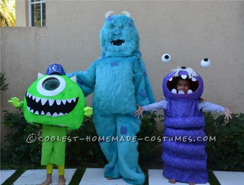 Coolest Homemade Mike Wazoski Halloween Costume