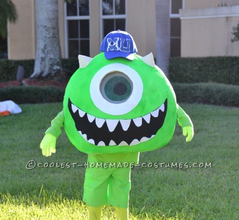 Coolest Homemade Mike Wazoski Halloween Costume
