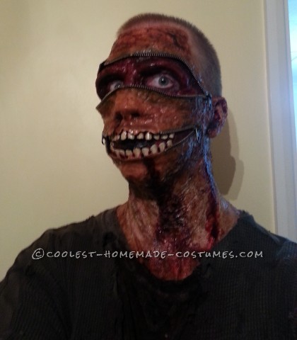 Homemade Zombie Zipper Costume That'll Freak You Out!