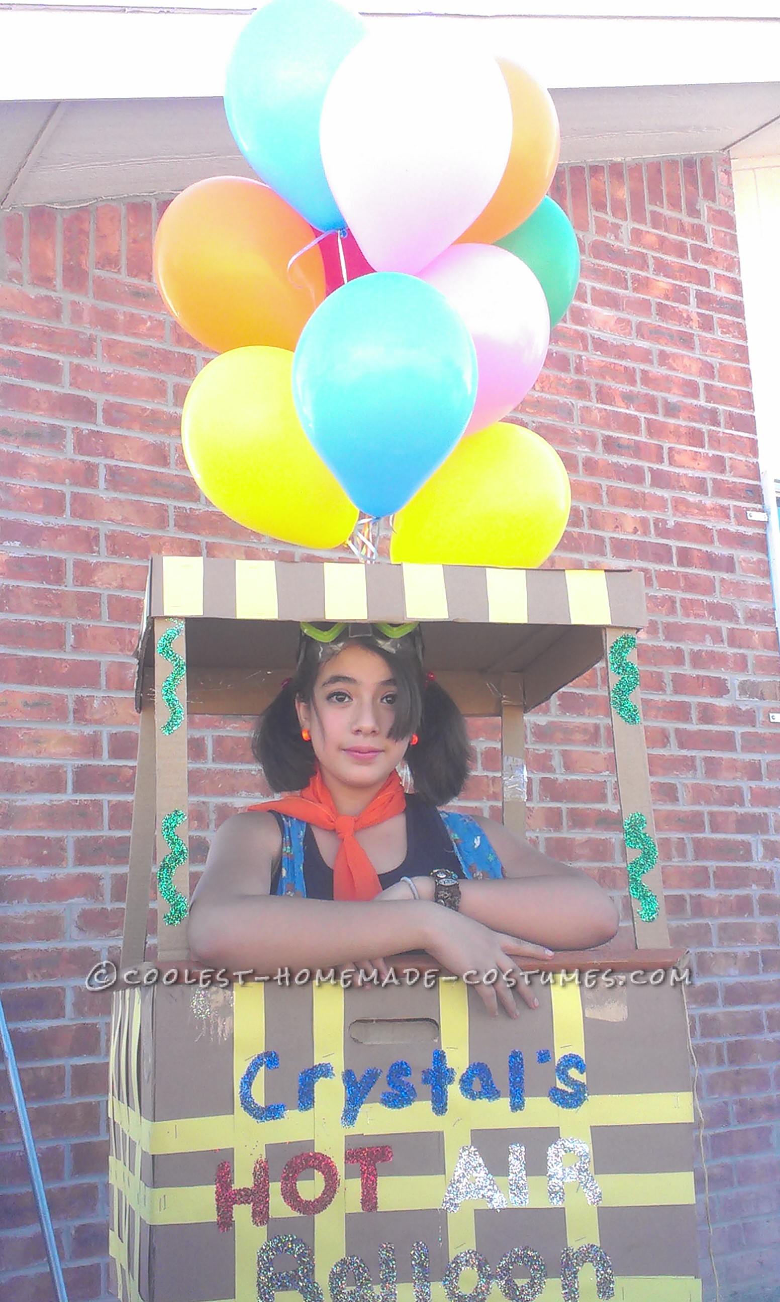 Homemade Hot Air Balloon Costume that Cost Nothing to Make!