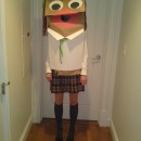 Original and Inexpensive School Girl Paper Bag Puppet Costume