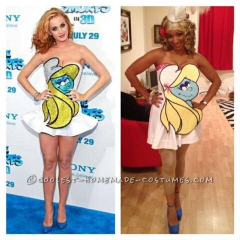 Sexy Homemade Katy Perry Smurfette Dress/Costume