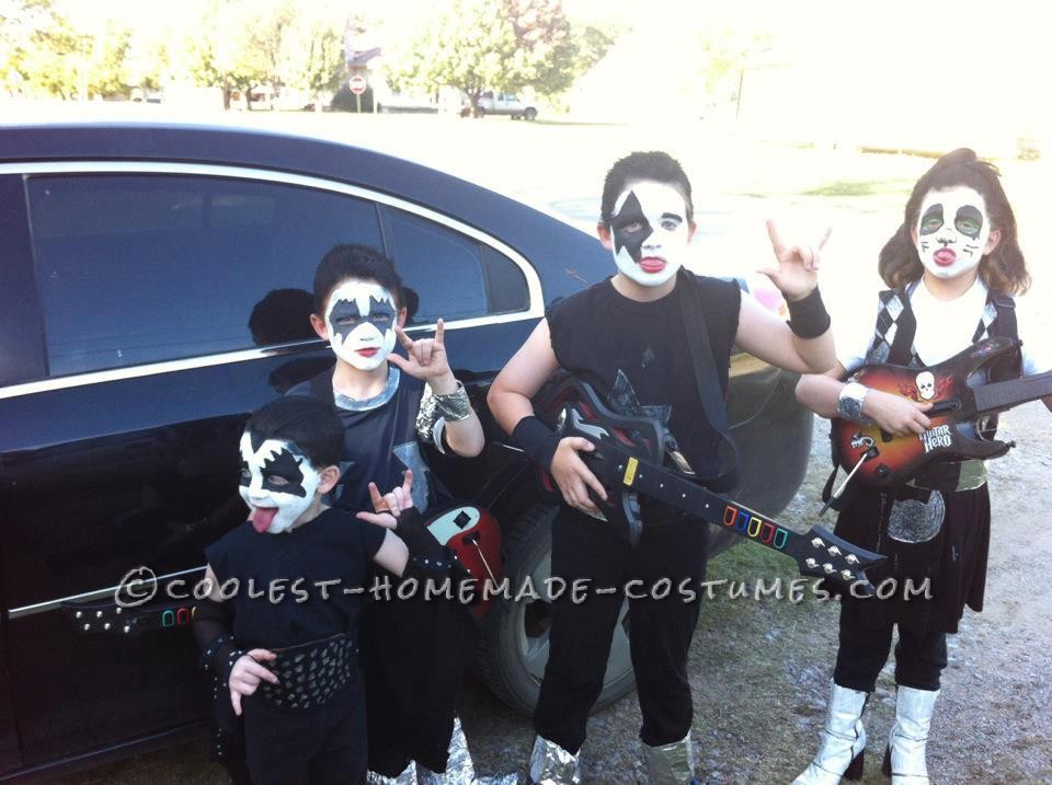 Child DIY Group Costume: KISS Band