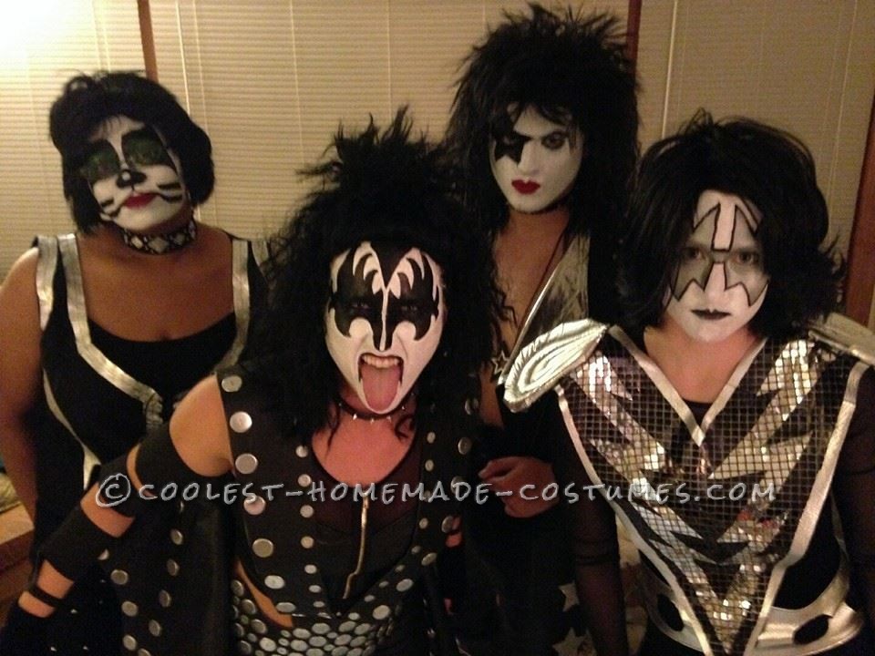 Cool Homemade KISS Group Halloween Costume