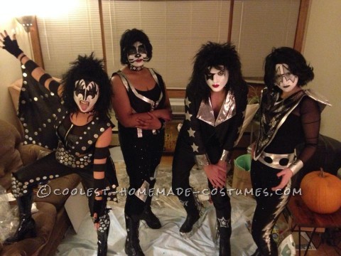 Cool Homemade KISS Group Halloween Costume