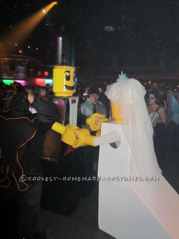 Cool Homemade LEGO Bride and Groom Couple Halloween Costume