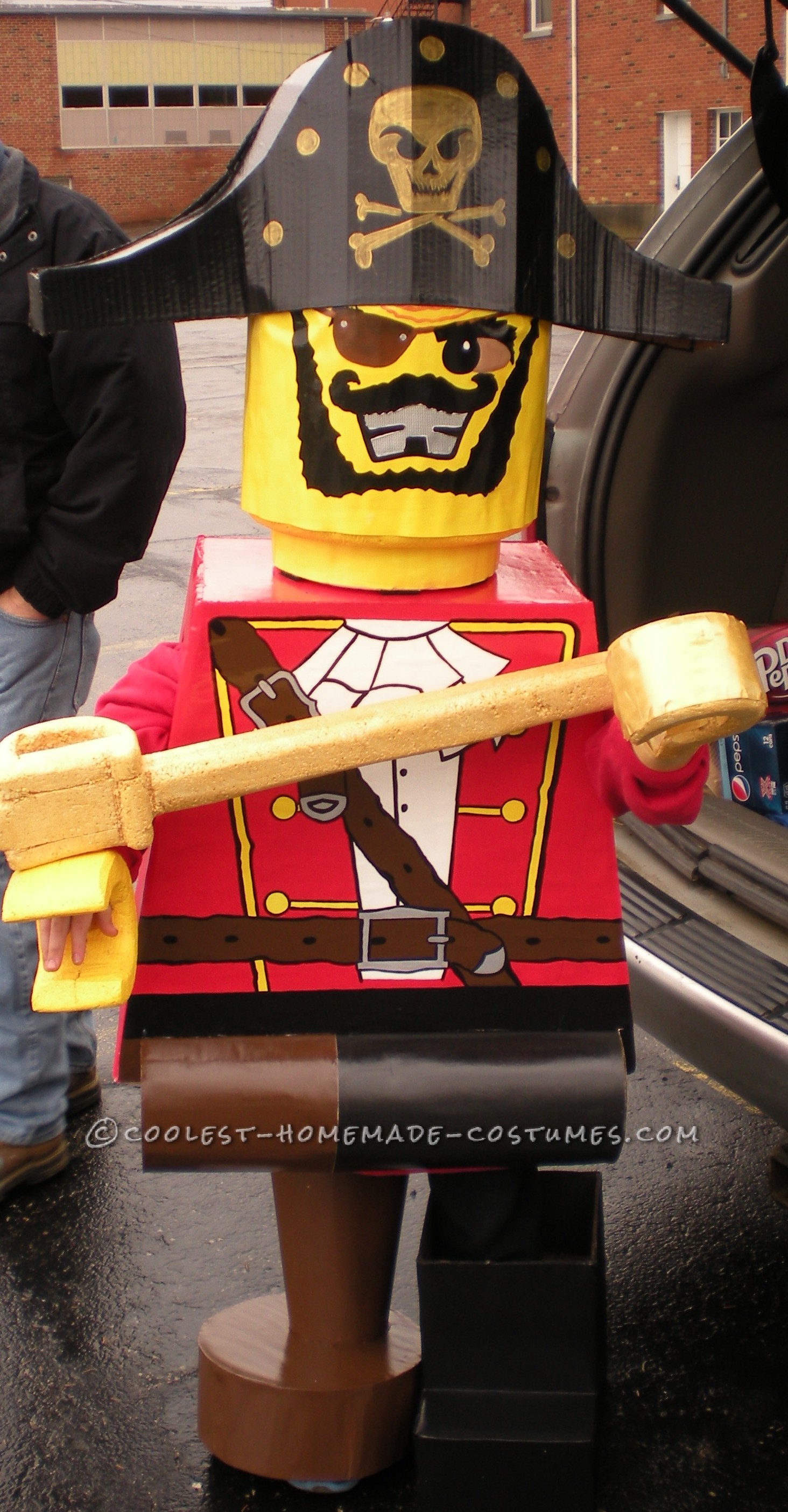 Prize-Winning Homemade Lego Minifig Pirate Costume for a 6 Year Old Boy
