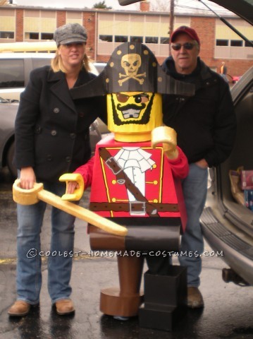 Prize-Winning Homemade Lego Minifig Pirate Costume for a 6 Year Old Boy