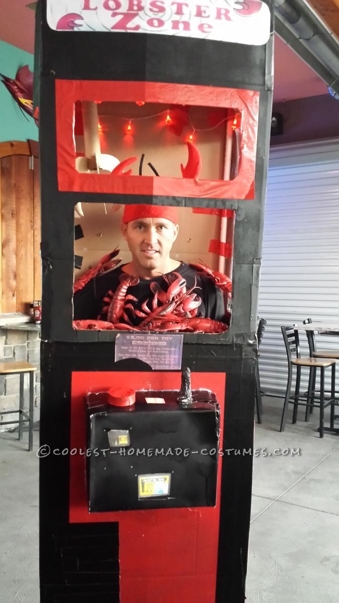 Cool Homemade Lobster Zone Claw Machine Costume