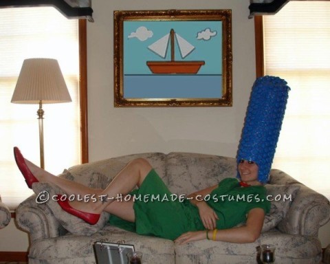 Cool Homemade Marge Simpson Costume