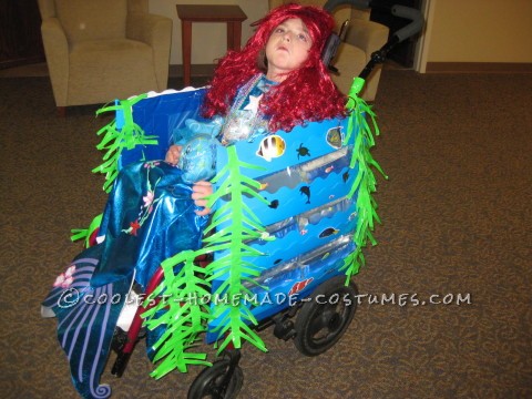 Cool Wheelchair Costume Idea: Mermaid in a Wheelchair with Real Water