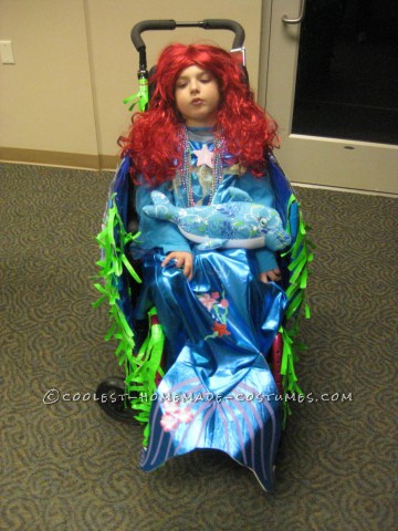 Cool Wheelchair Costume Idea: Mermaid in a Wheelchair with Real Water