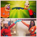 Easy and Funny Homemade Couple Costume: Mermaid Man and Barnacle Boy