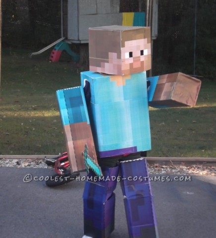 Cool DIY Cardboard Box Costumes: Minecraft Iron Golem and Herobrine