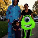 Coolest Monsters Inc. Family Costume: Boo, Sully, Mike (and Mike's Bulging Eyeball Pregnant Belly!)