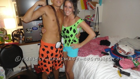 Cute and Sexy Pebbles and Bam Bam Couple Costume