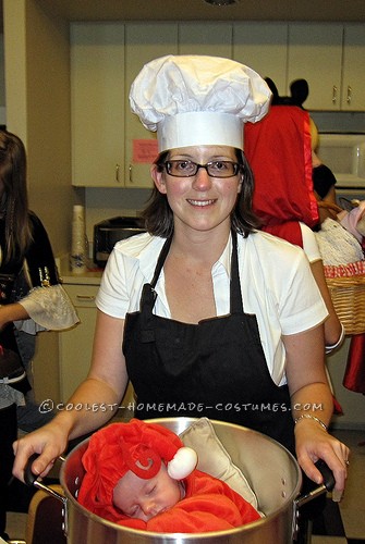 Cool Mother and Baby Costume Idea: Lobster Stew and Chef