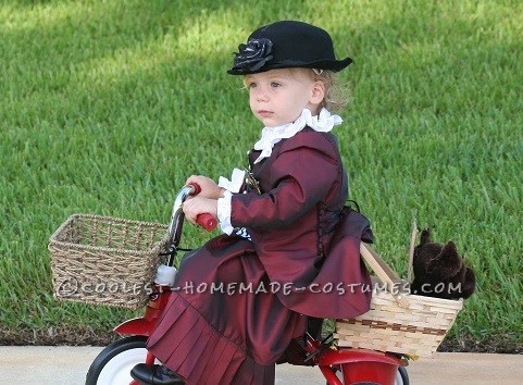 Cool Handmade Toddler Costume: Ms. Gulch with Toto from Wizard of Oz