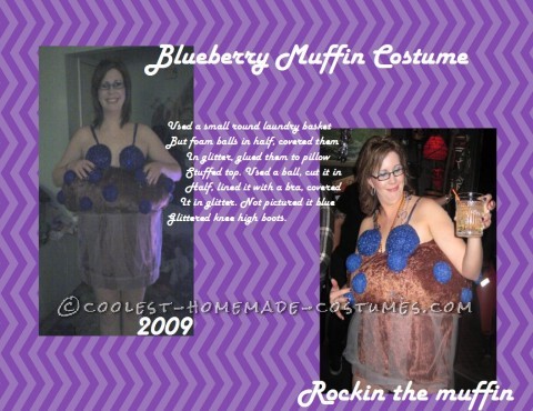 Creative Homemade Muffin Top Costume for a Woman