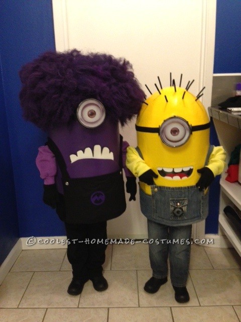 Funny Homemade Minions Couple Costume