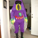Funny DIY Halloween Costume Idea: Nightmarish Purple People Eater on the Prowl
