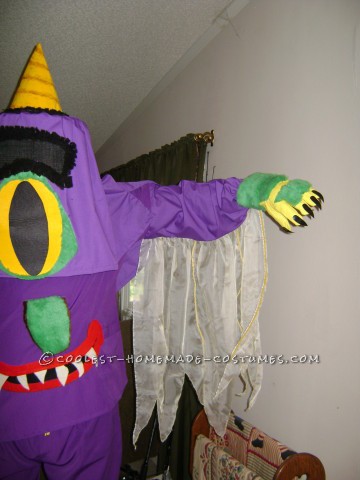 Funny DIY Halloween Costume Idea: Nightmarish Purple People Eater on the Prowl