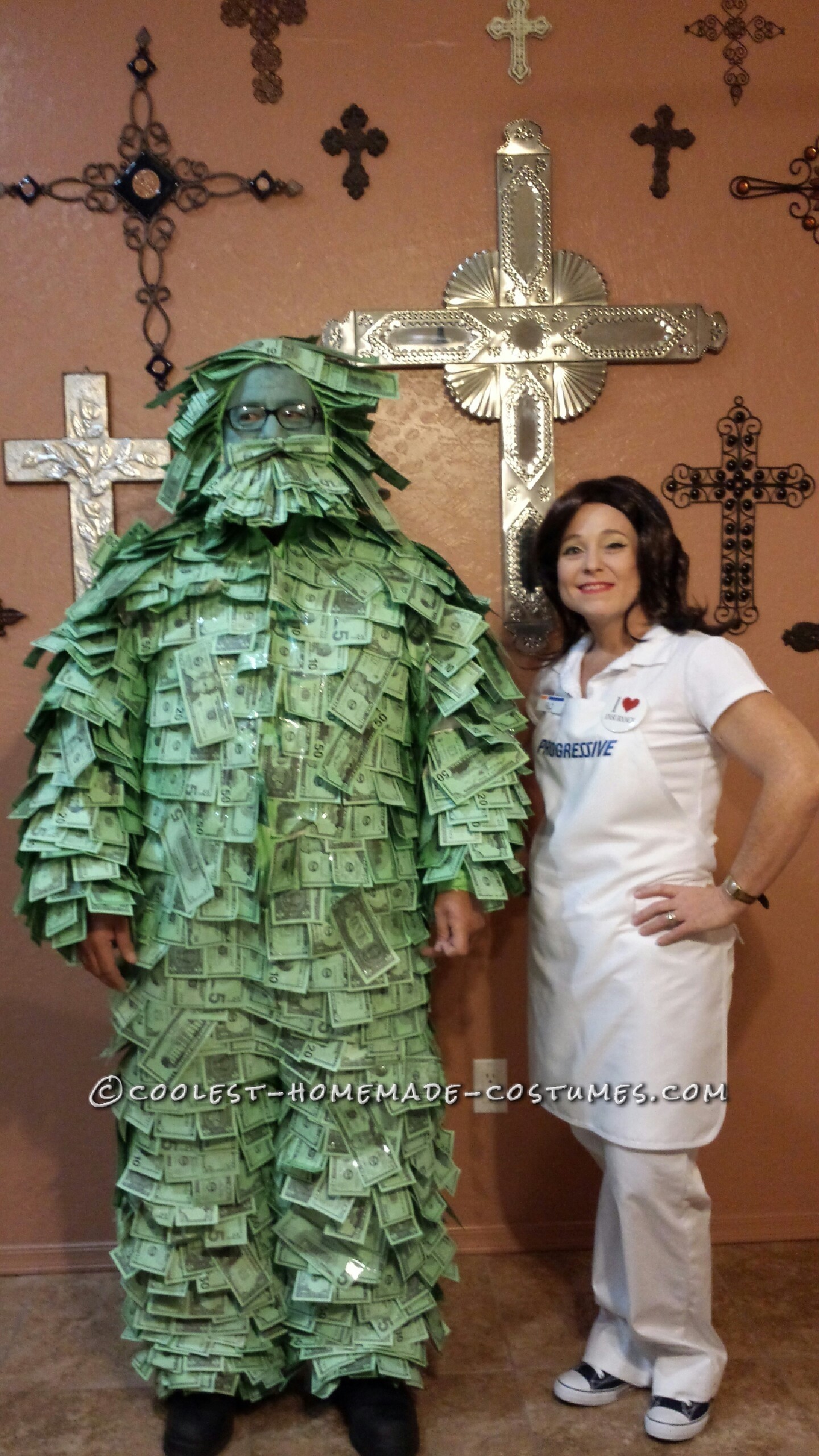 One of a Kind! Homemade Geico Money Man Costume