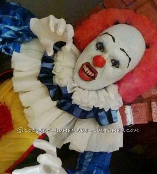 Cool Homemade Penny Wise Clown IT Costume