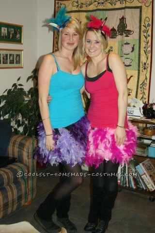 Pink Flamingo and Hedgehog Couple Costume for Alice in Wonderland Party