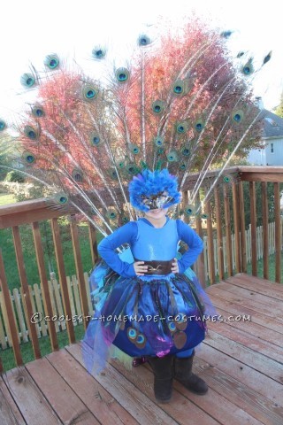 Pretty Little Peacock Costume for a Girl