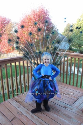 Pretty Little Peacock Costume for a Girl