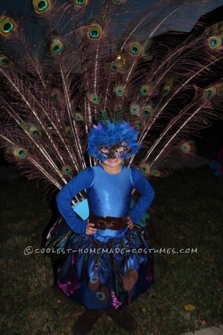 Pretty Little Peacock Costume for a Girl