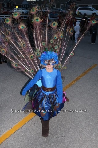 Pretty Little Peacock Costume for a Girl