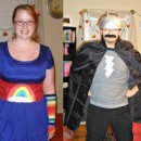 Cool Homemade Rainbow Brite and Murky Dismal Couple's Costume