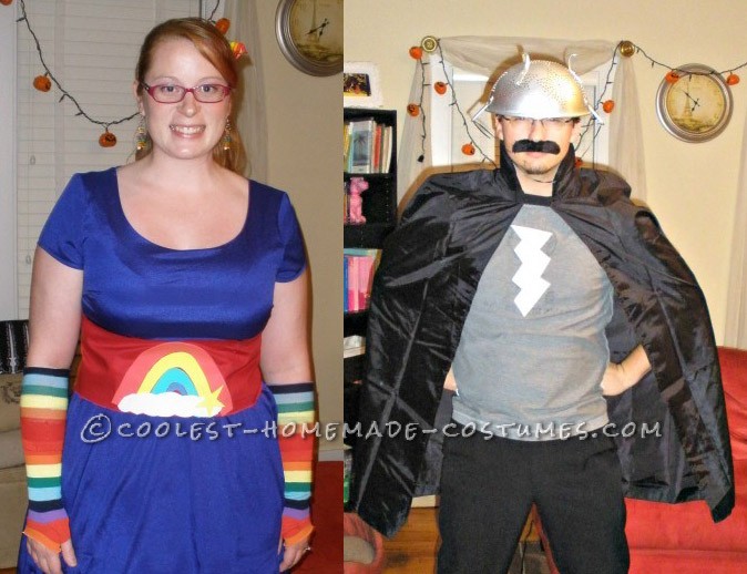 Cool Homemade Rainbow Brite and Murky Dismal Couple's Costume